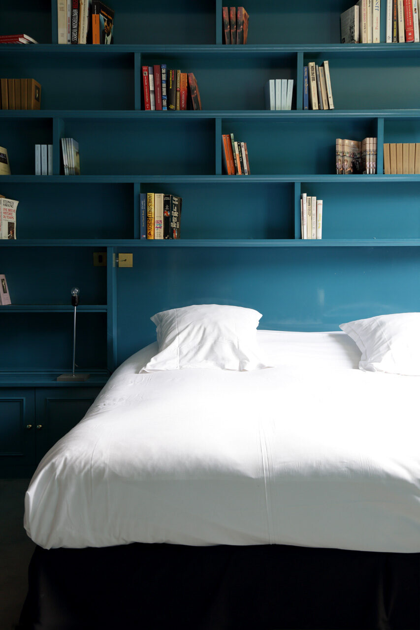 Chambre bibliothèque bleue de l'Ermitage