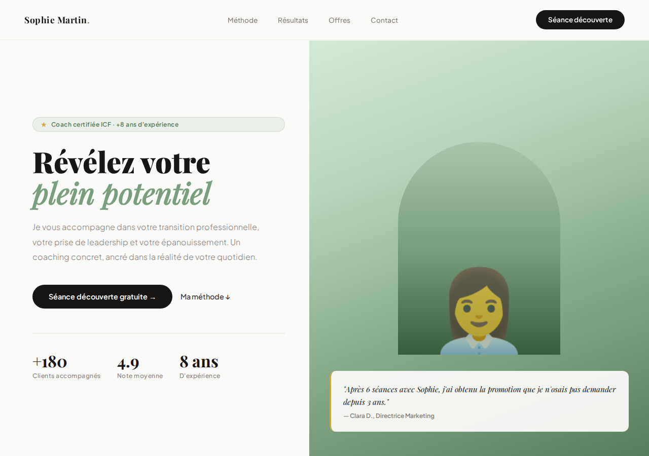 Site Sophie Martin Coach