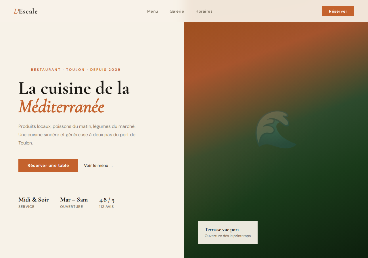 Site L'Escale Restaurant